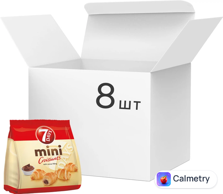 Упаковка міні-круасанів 7DAYS Mini з кремом Какао 185 г х 8 шт