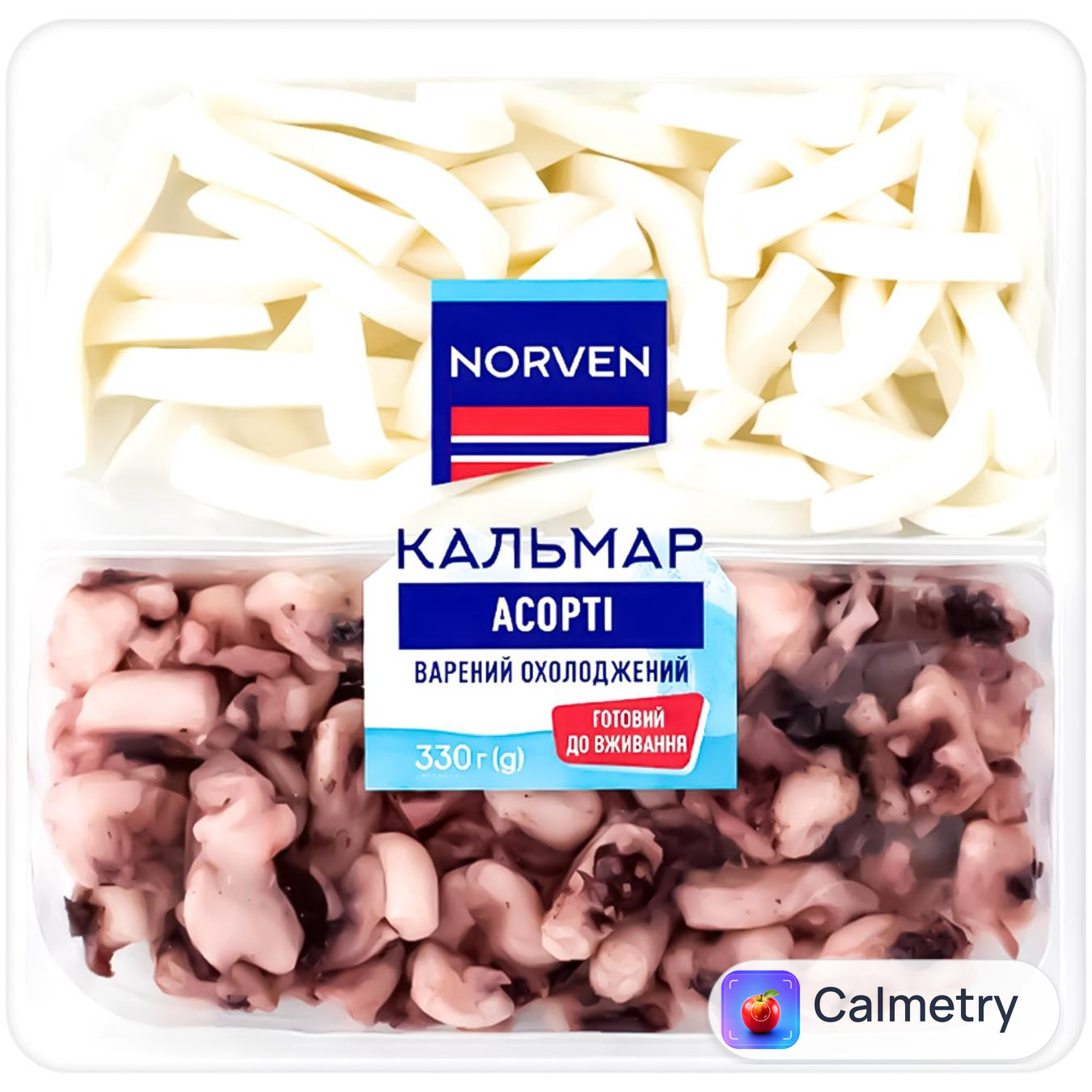 Кальмар Norven Асорті варений охолоджений 330г — фото продукту
