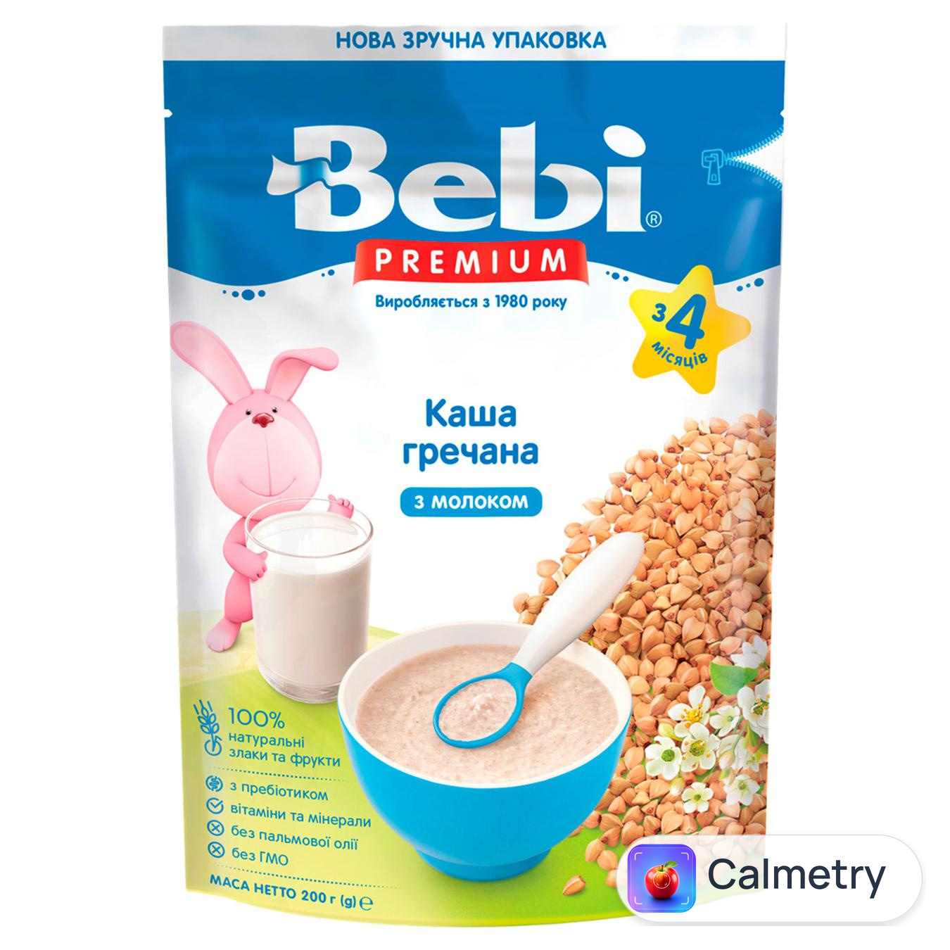 Каша молочна Bebi Premium гречана для дітей з 4 місяців 200г