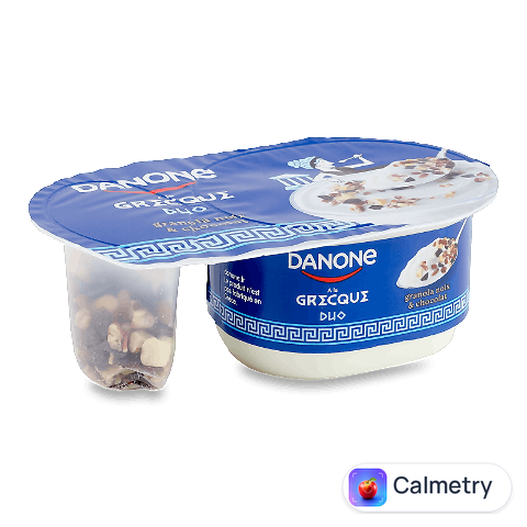 Йогурт Danone «По-грецьки» горіхи-бананові чипси-шоколад 7%, 100г