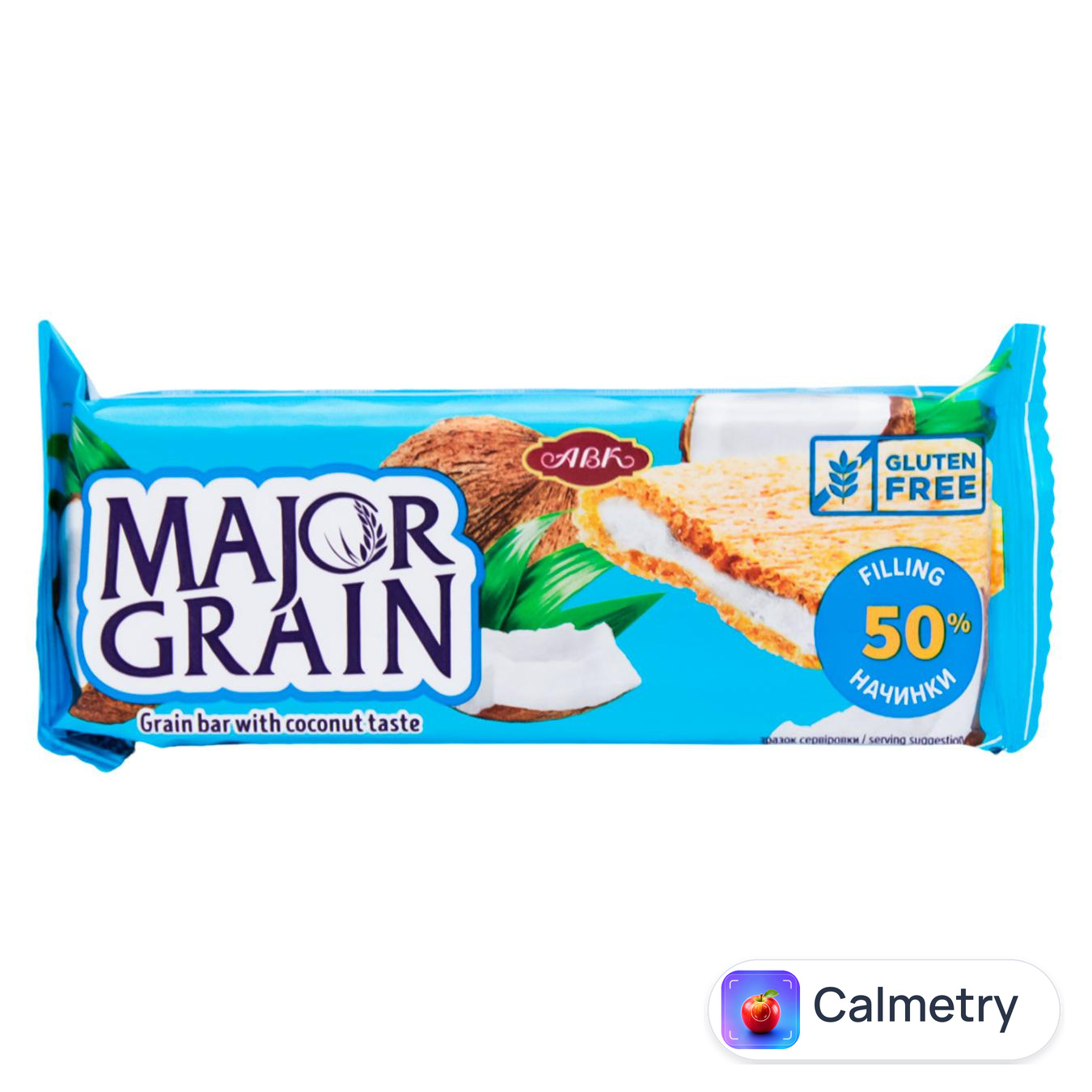 Батончик АВК Major Grain Кокос цільнозерновий 40г