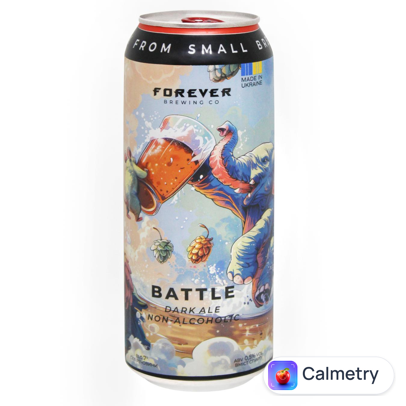 Пиво Forever Battle темне нефільтроване безалкогольне 0,5л — фото продукту