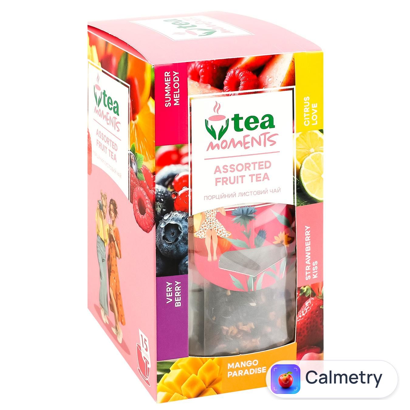 Набір чаю Tea Moments Асорті фруктового чаю 34,2г 15шт — фото продукту