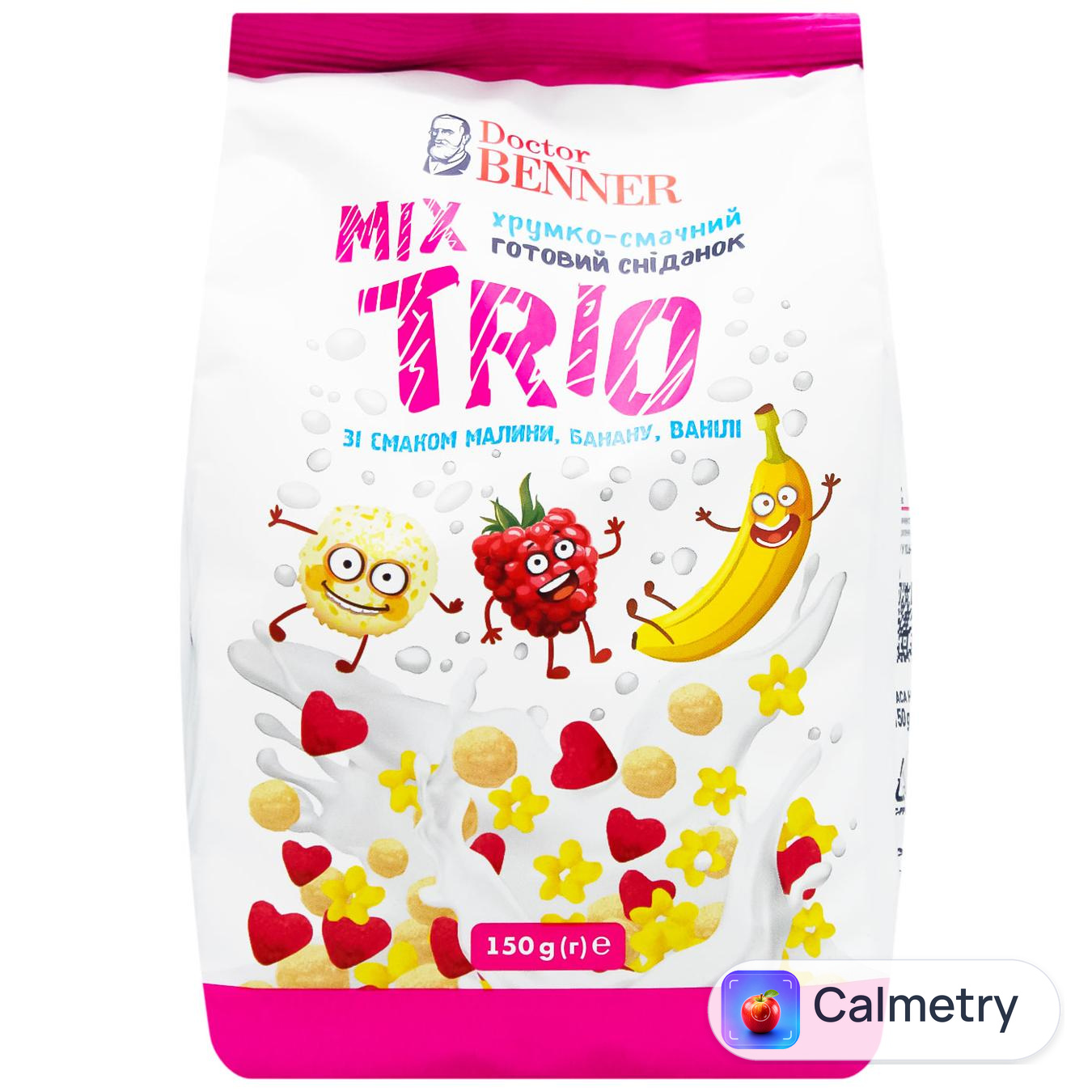 Сніданок сухий Doctor Benner Trio Mix 150г — фото продукту