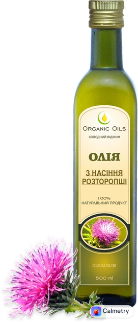 Олія Organic Oils з насіння розторопші холодного віджиму 500 мл