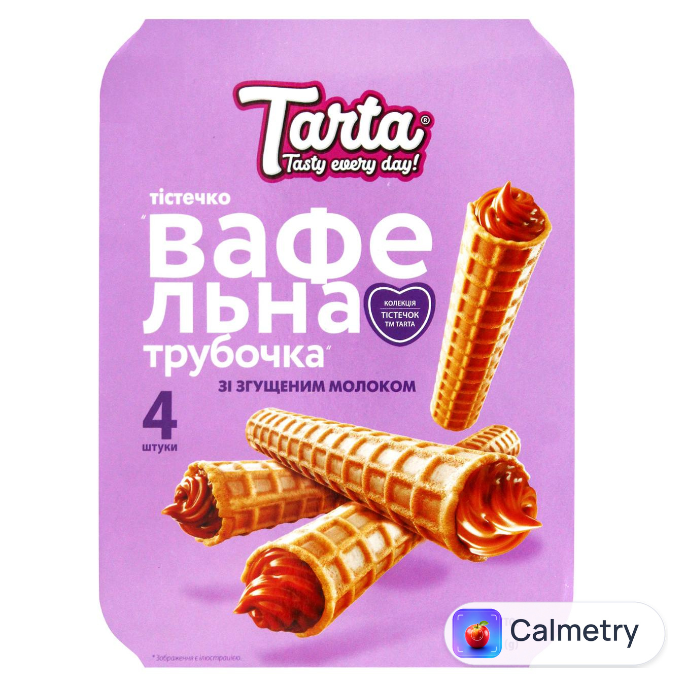 Тістечко Tarta Вафельна трубочка зі згущеним молоком 200г — фото продукту