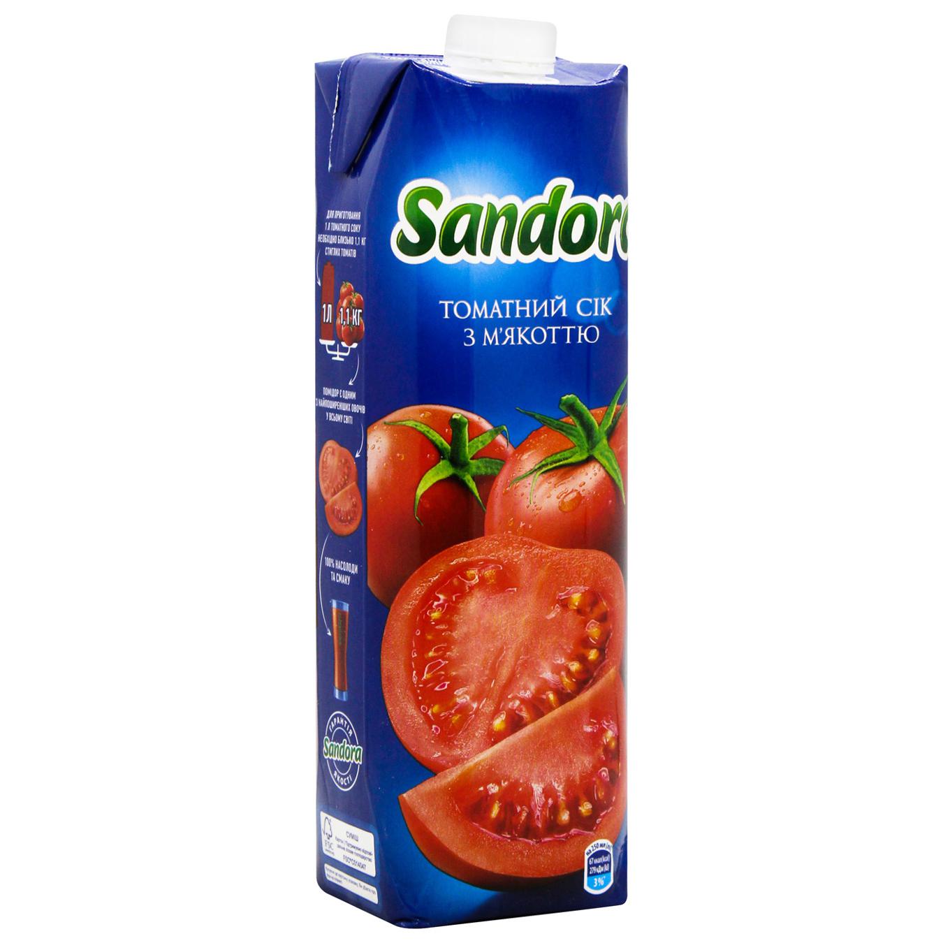 Сік Sandora томатний з сіллю 0,95л — фото продукту