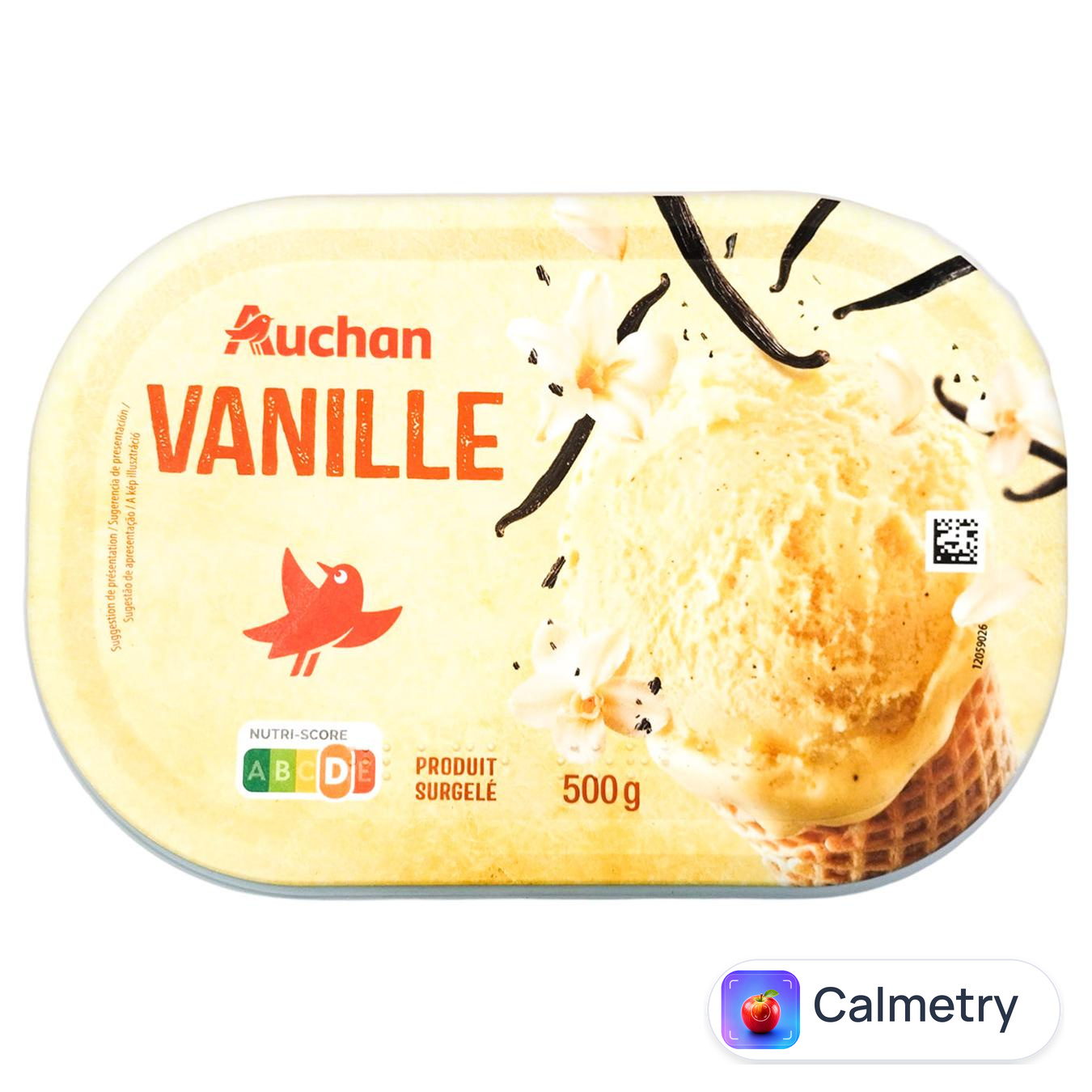 Морозиво Auchan Ванільне 500г