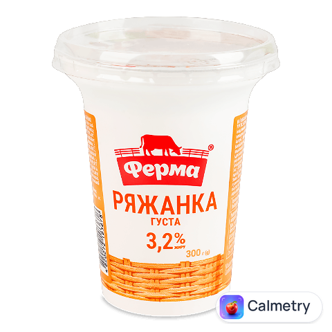 Ряжанка Ферма густа 3,2% стакан, 300г