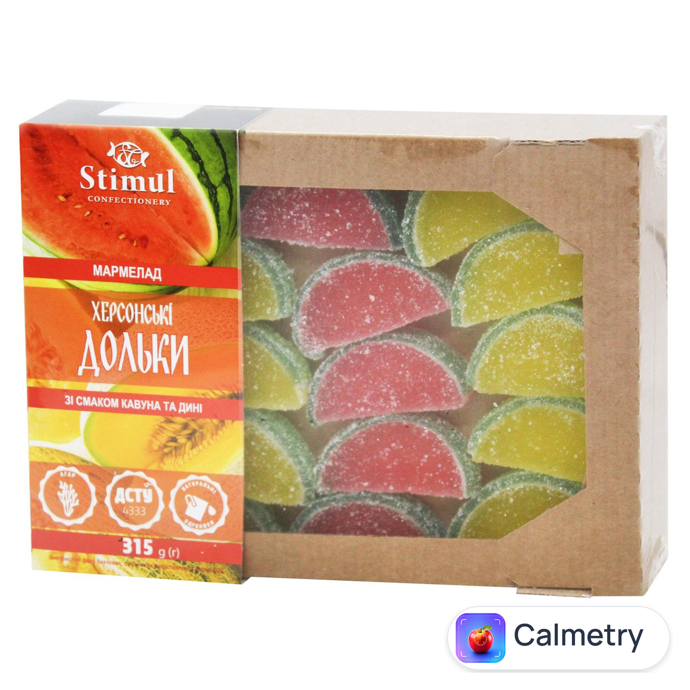 Мармелад Stimul Херсонські дольки зі смаком кавуна та дині 315г — фото продукту