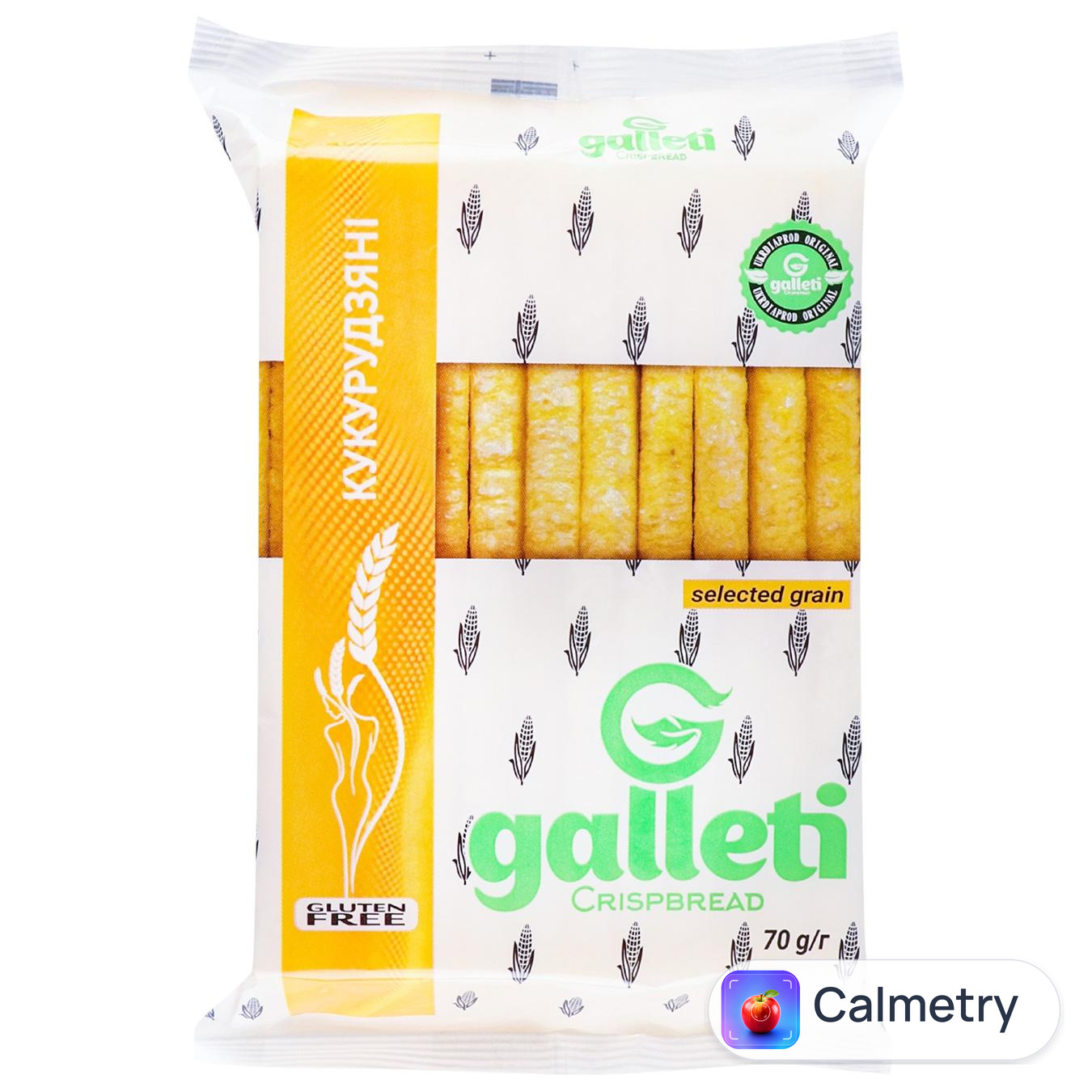 Хлібці Galleti кукурудзяні 70г — фото продукту