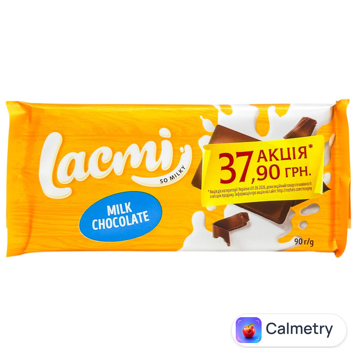 Шоколад молочний Roshen Lacmi 90г