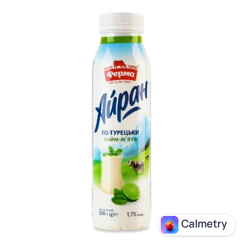 Айран Ферма По-турецьки Лайм м'ята 1,7%, пляшка
