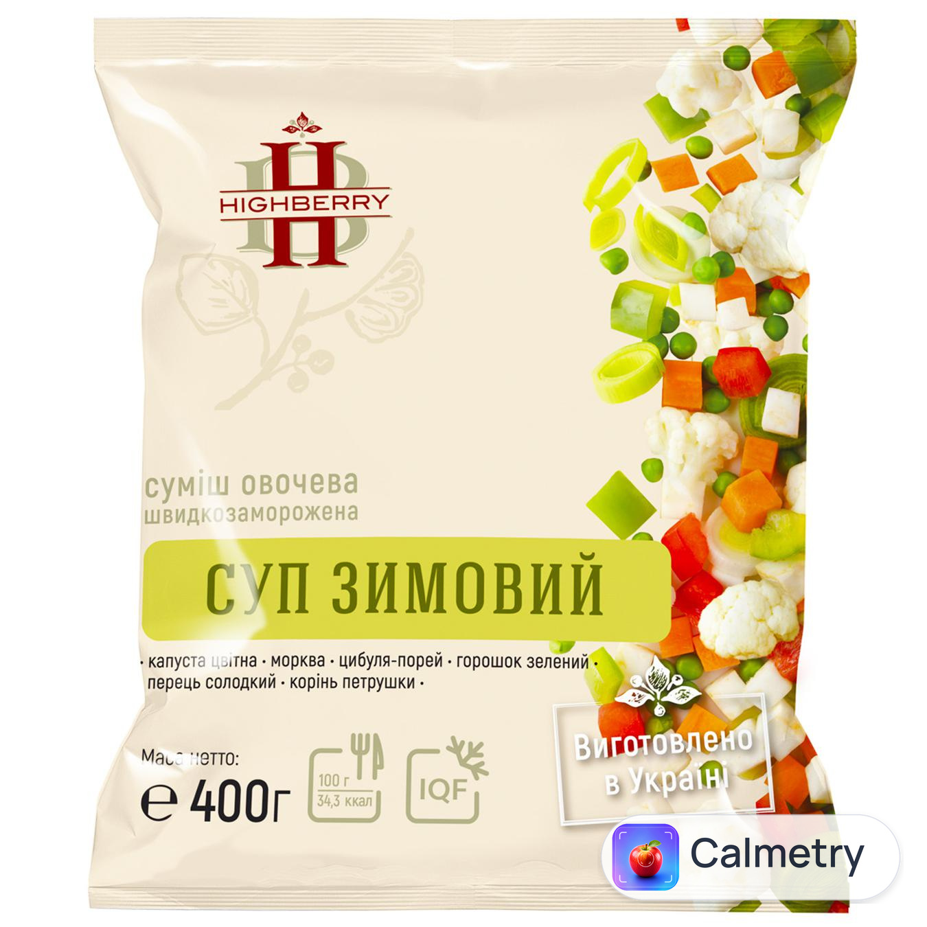 Суміш овочева Highberry Суп зимовий швидкозаморожена 400г