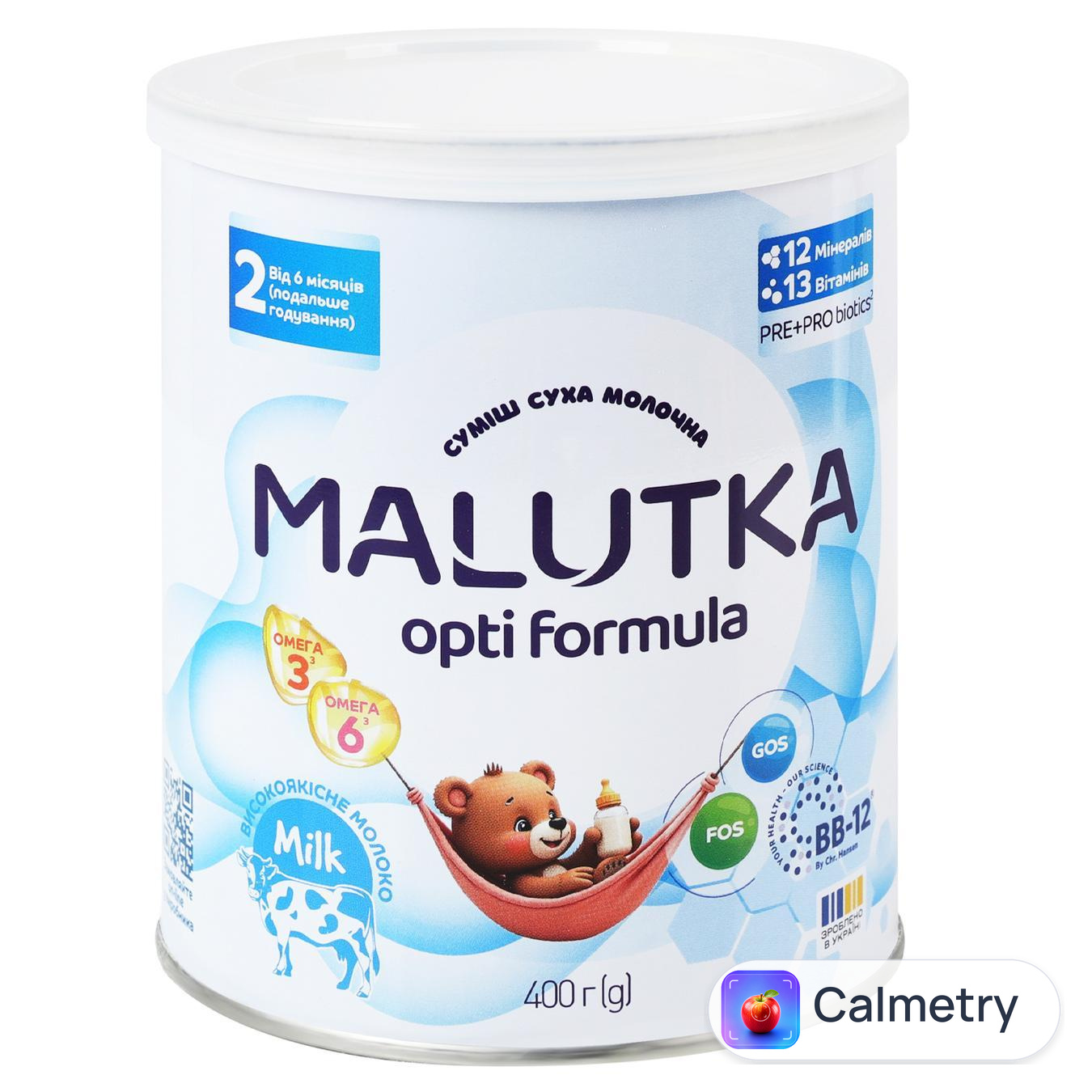 Суміш молочна суха Malutka Opti Formula 2 від 6 місяців 400г — фото продукту