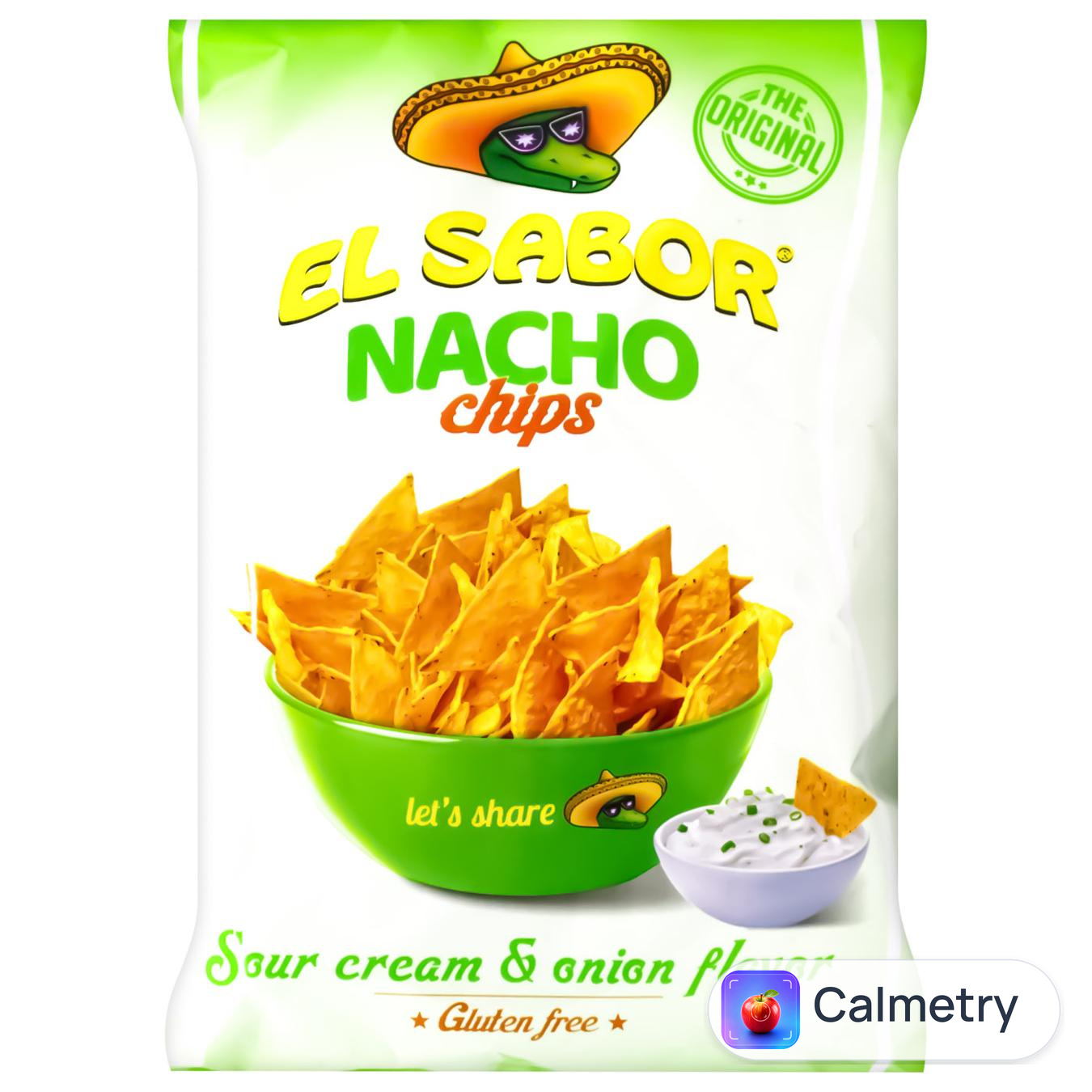 Чипси El Sabor Начо кукурудзяні зі смаком сметани та цибулі 100г — фото продукту