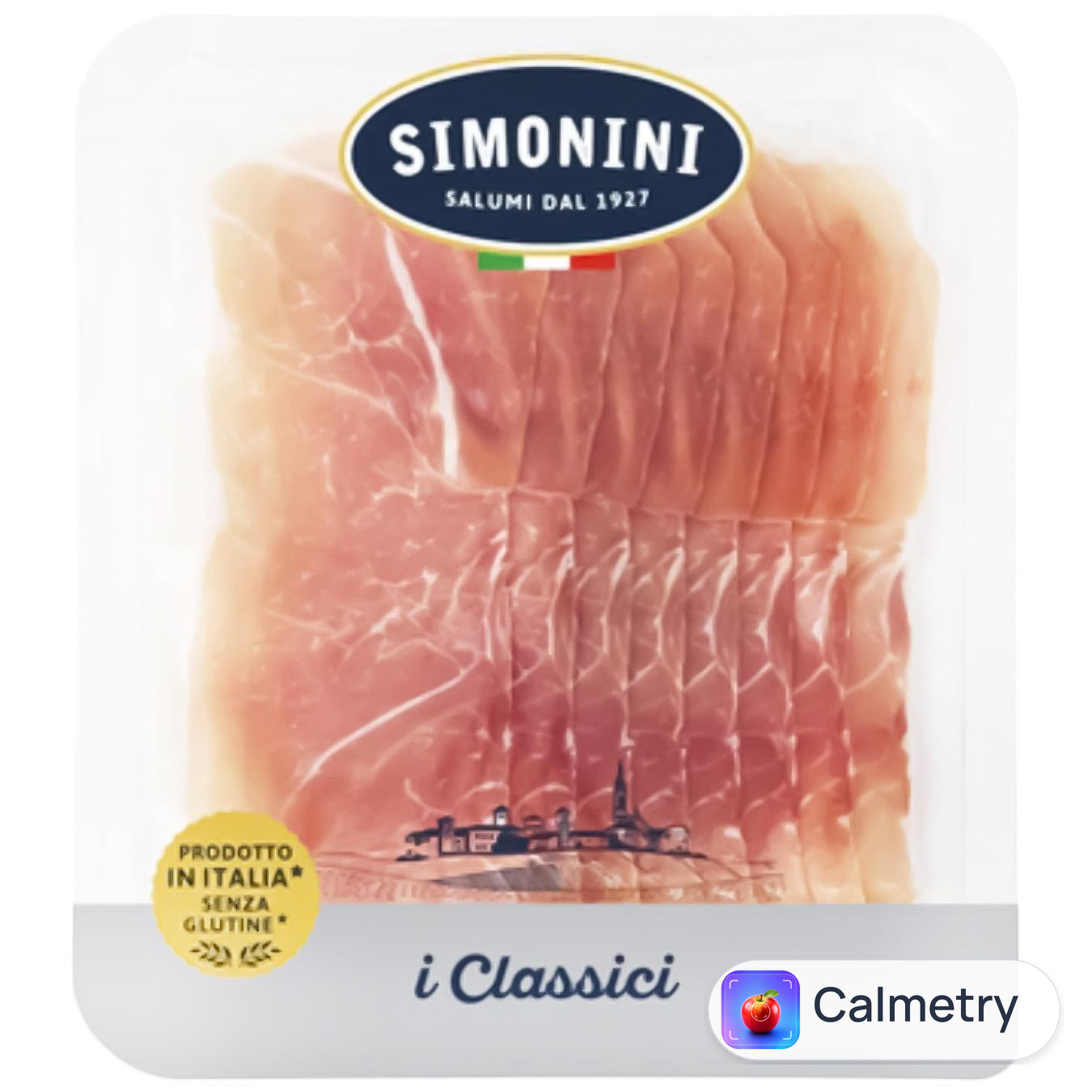Прошуто Simonini сиров'ялене нарізане 100г — фото продукту
