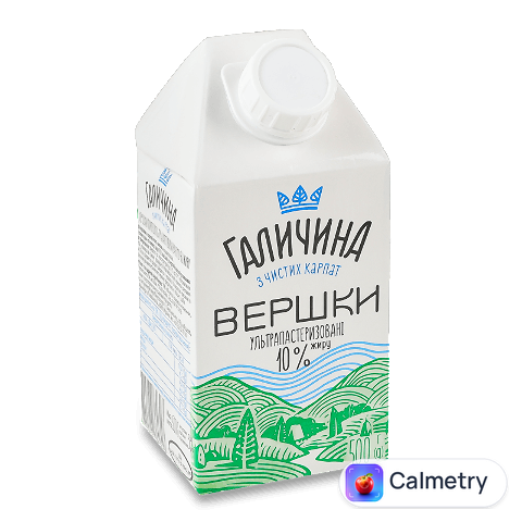 Вершки «Галичина» ультрапастеризовані 10%, 500г