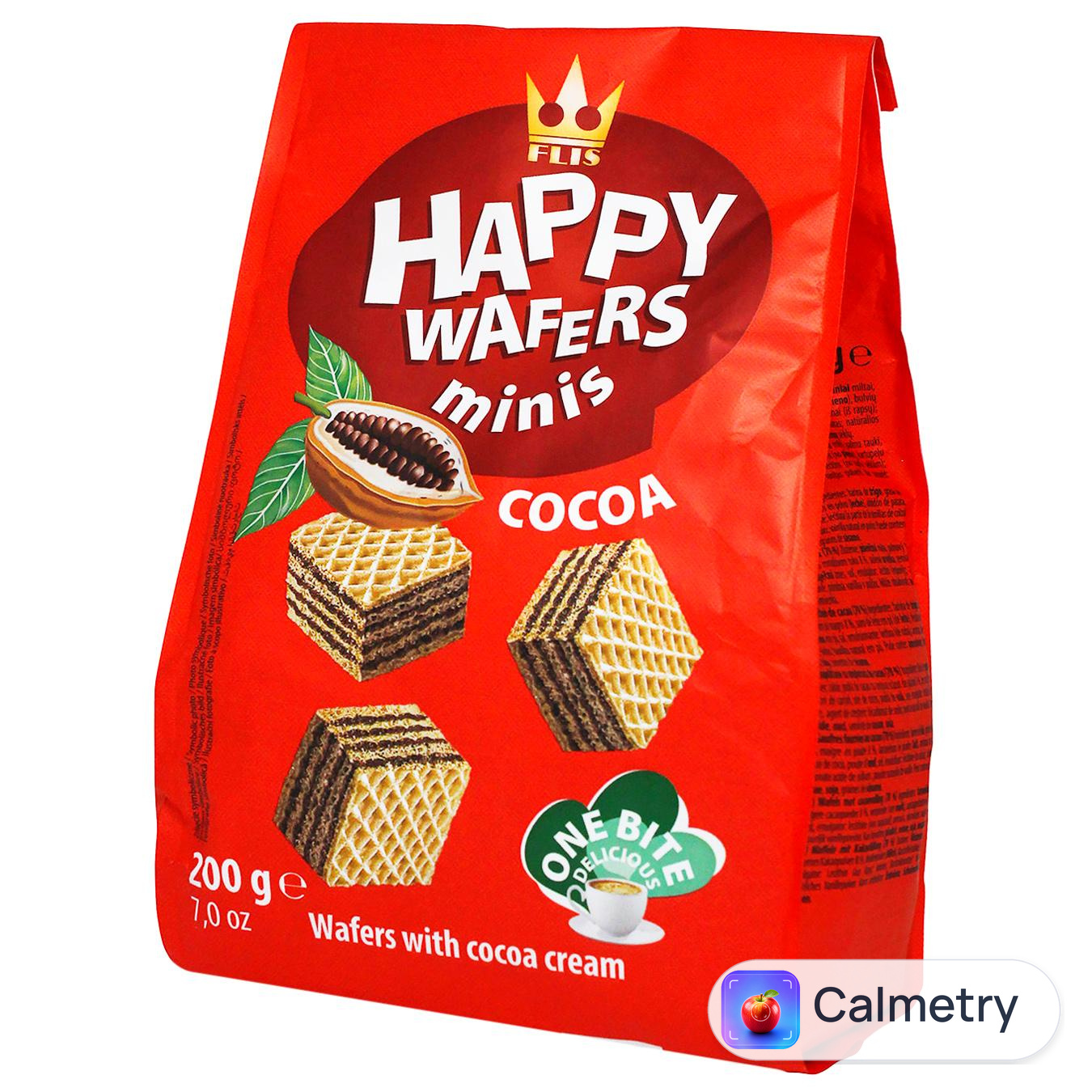 Вафлі Flis Happy Wafers з начинкою какао 200г