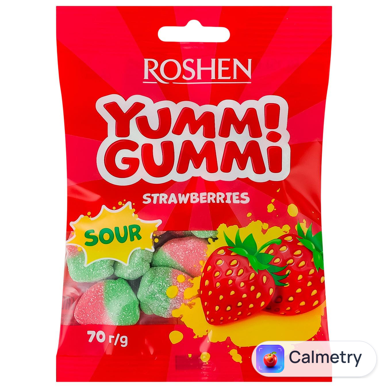 Цукерки Yummi Gummi Кисла полуниця 70г — фото продукту
