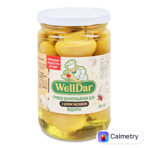 Гриби WellDar шампіньйони відбірн з цілим часником