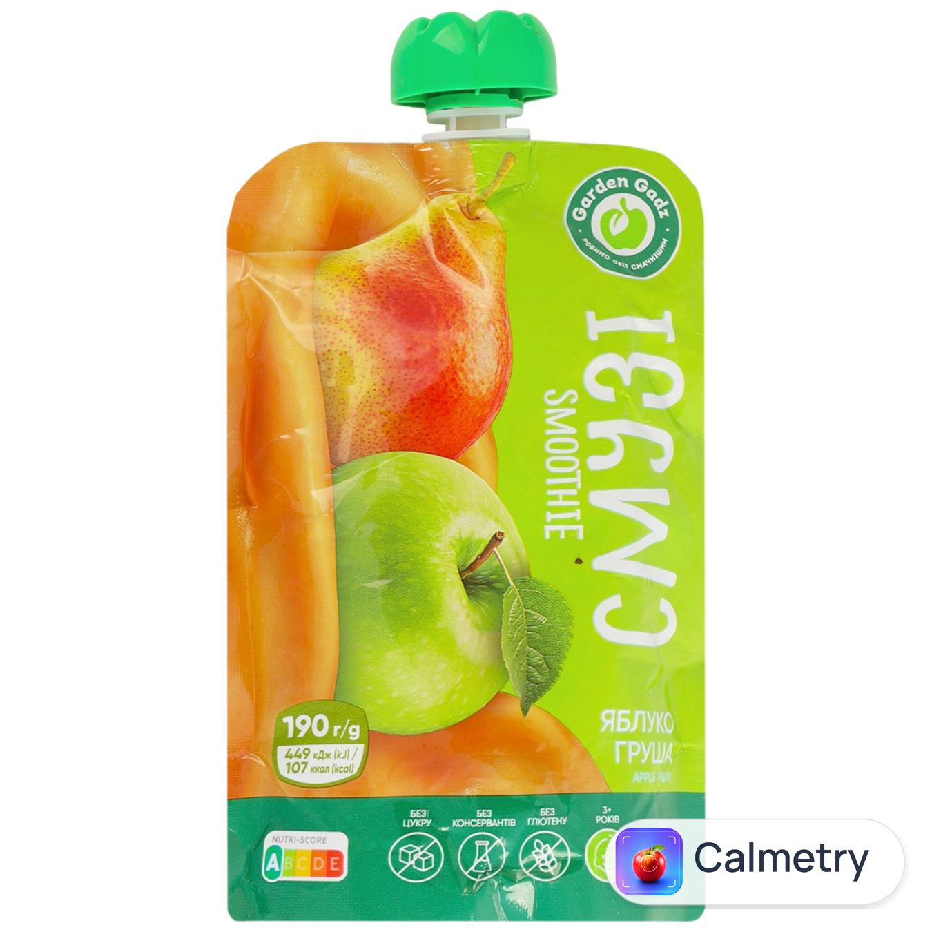 Пюре фруктове Garden Gadz Смузі яблуко-груша 190г