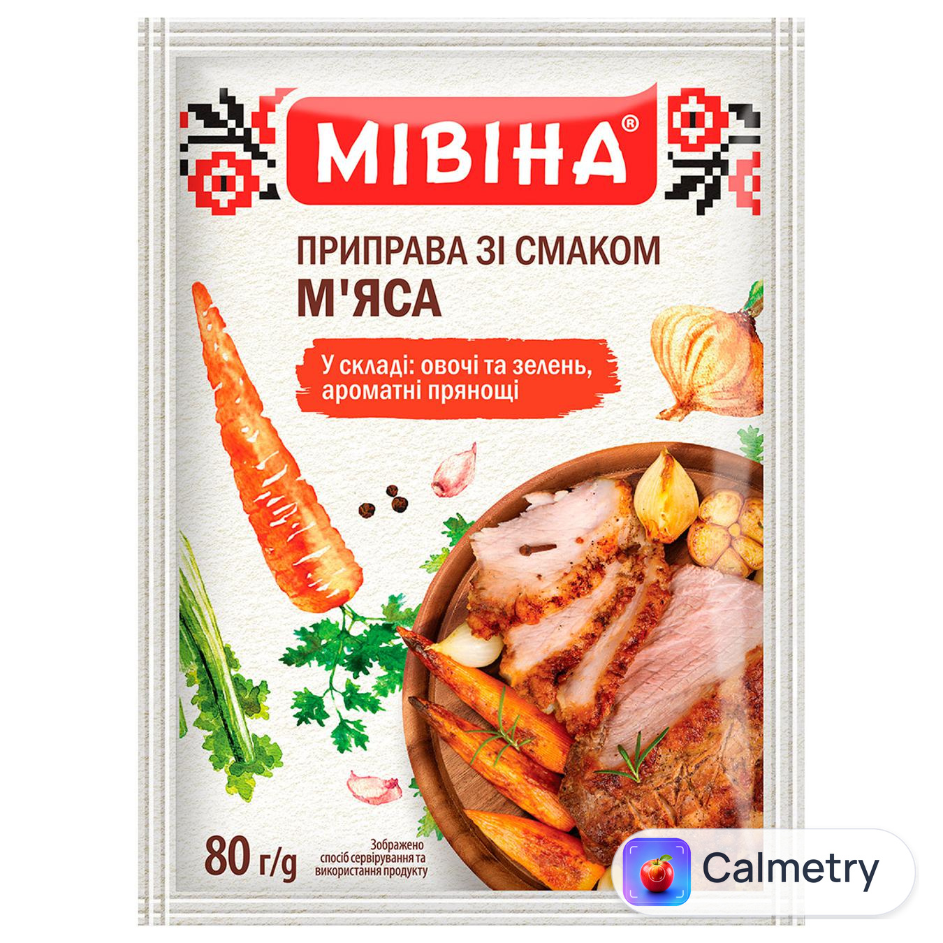 Приправа МІВІНА® зі смаком м'яса універсальна 80г — фото продукту