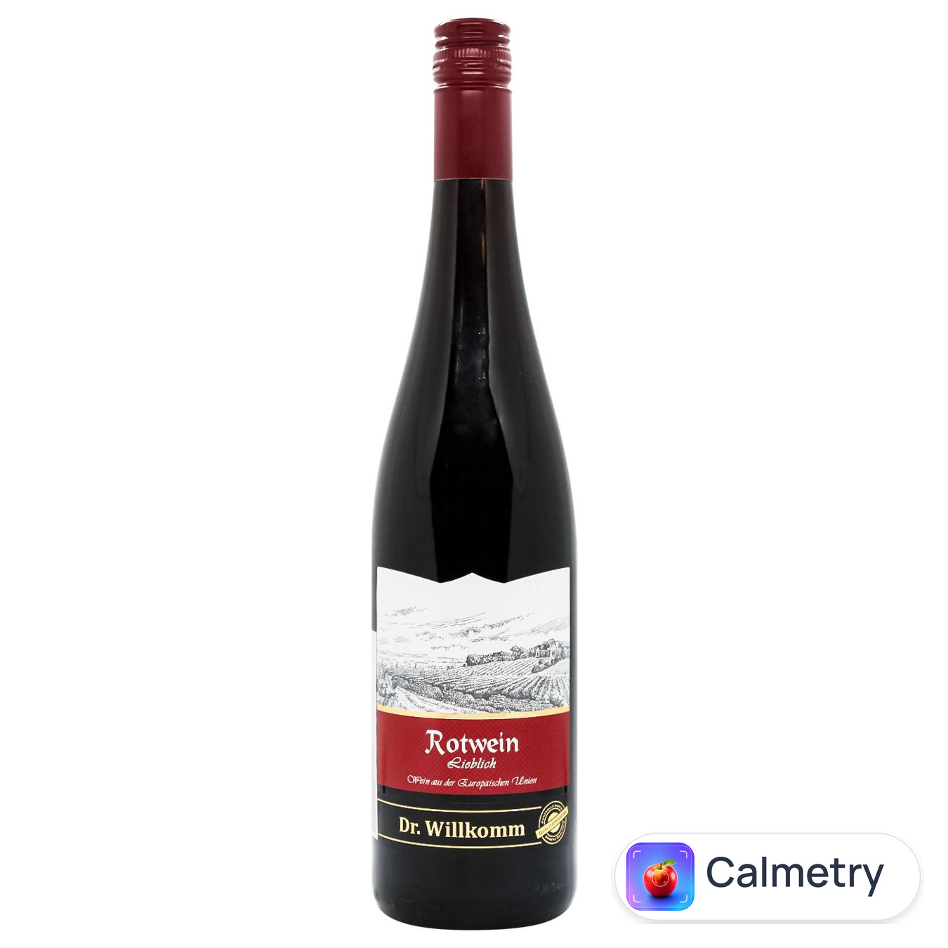 Вино Dr.Willkomm Rotwein червоне напівсолодке 9,5% 0,75л