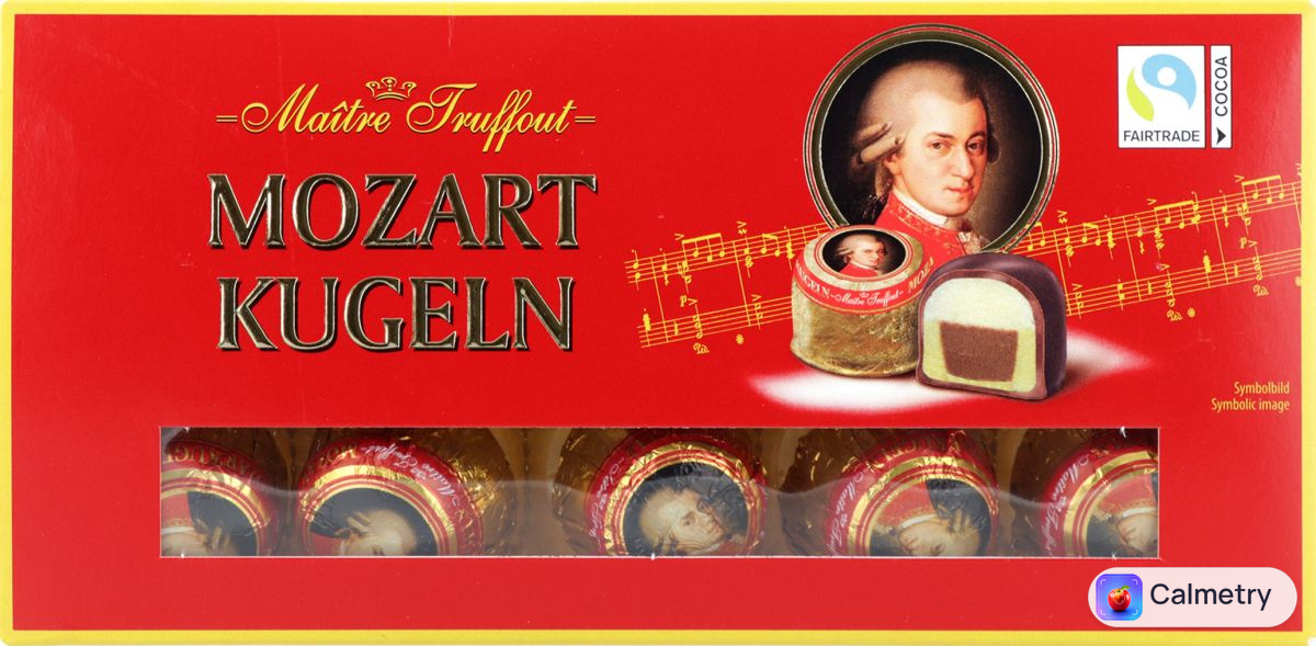 Цукерки Mozartkugen марципанові в шоколаді (кор) 200г, Maitre Truffout