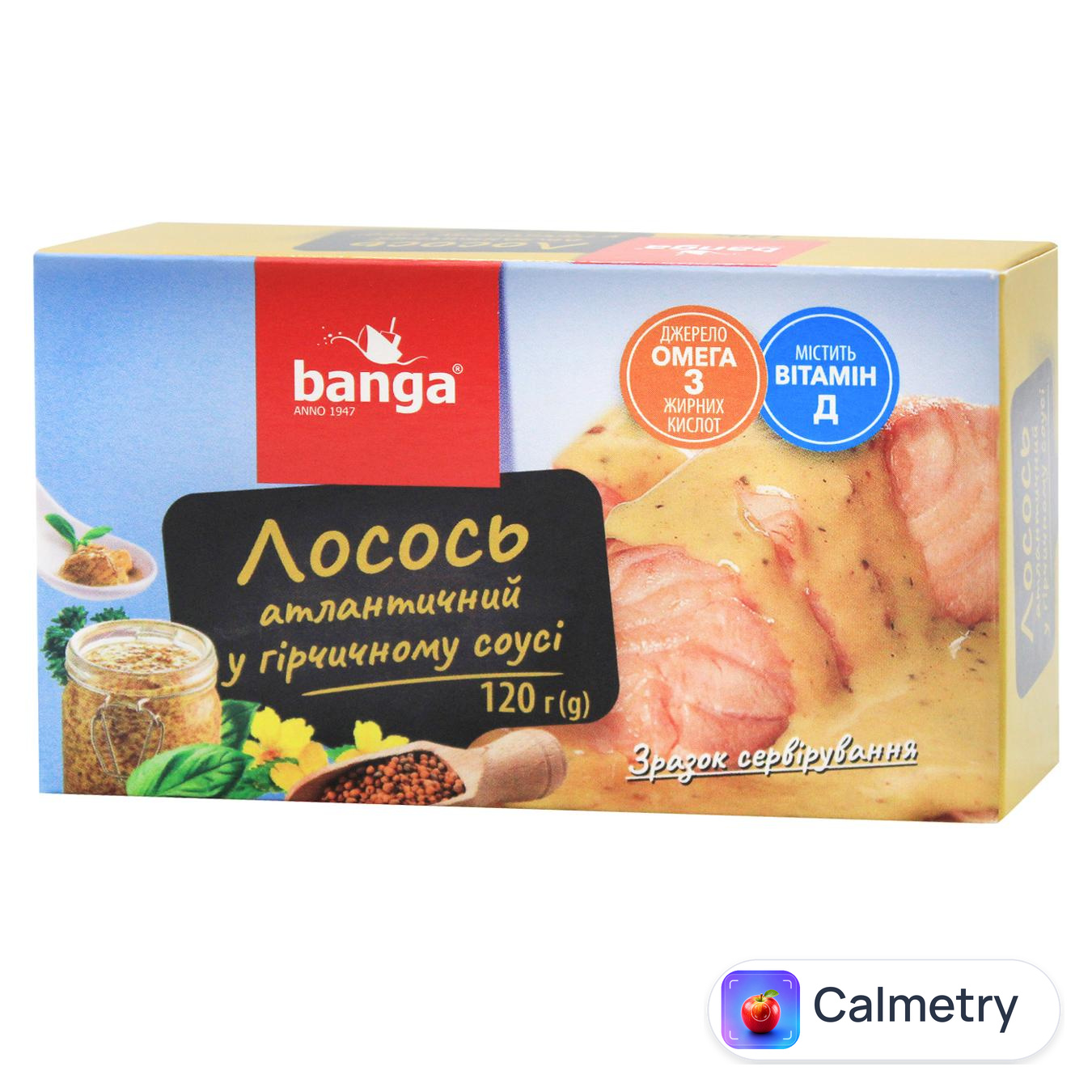 Лосось Banga атлантичний у гірчичному соусі 120г — фото продукту