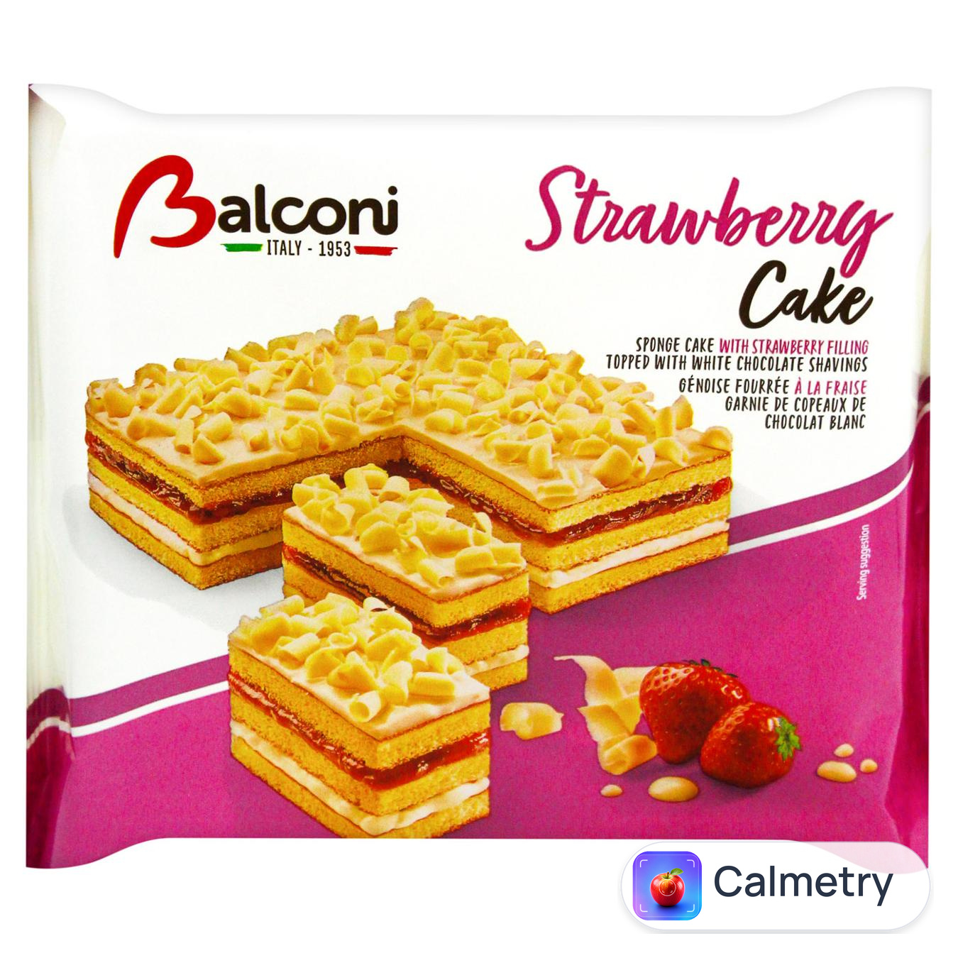 Торт Balconi Strawberry Cake з полуничною начинкою 400г