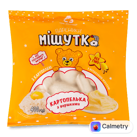 Вареники Три ведмеді Мішутка з картоплею та вершками, 400г