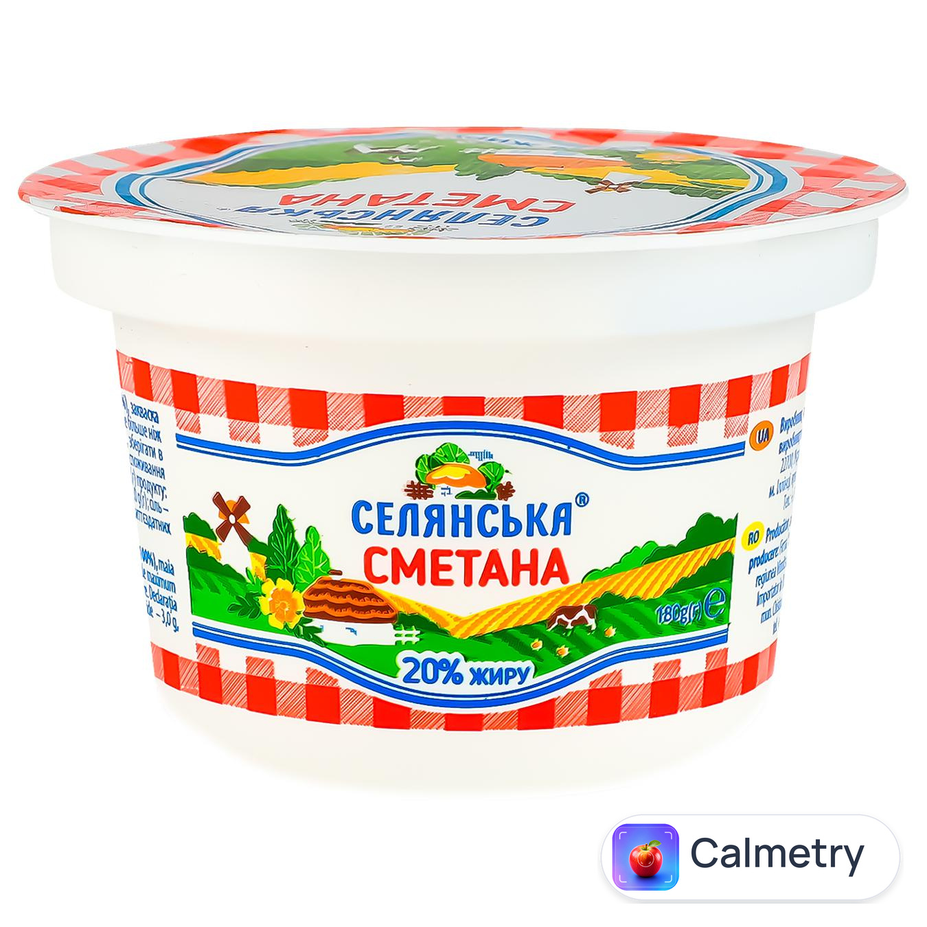 Сметана Селянська 20% 180г
