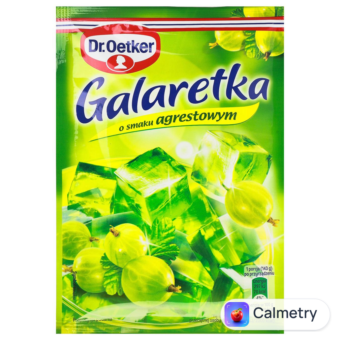 Желе Dr.Oetker Galaretka зі смаком аґрусу 72г — фото продукту