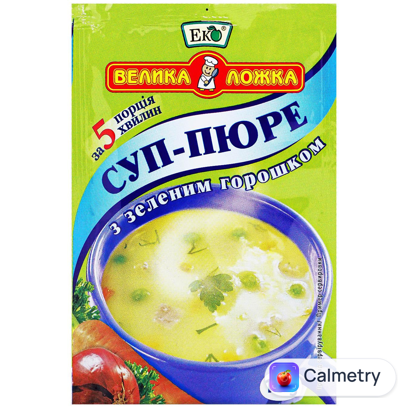 Суп-пюре Еко Велика Ложка з зеленим горошком 18г