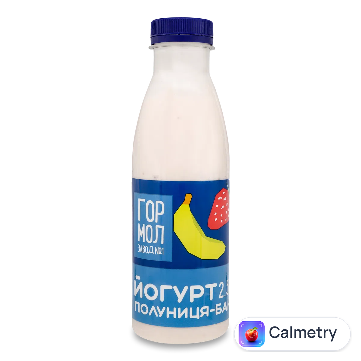 Йогурт Гормолзавод №1 полуниця-банан 2,5% 500г Міськмолзавод №1