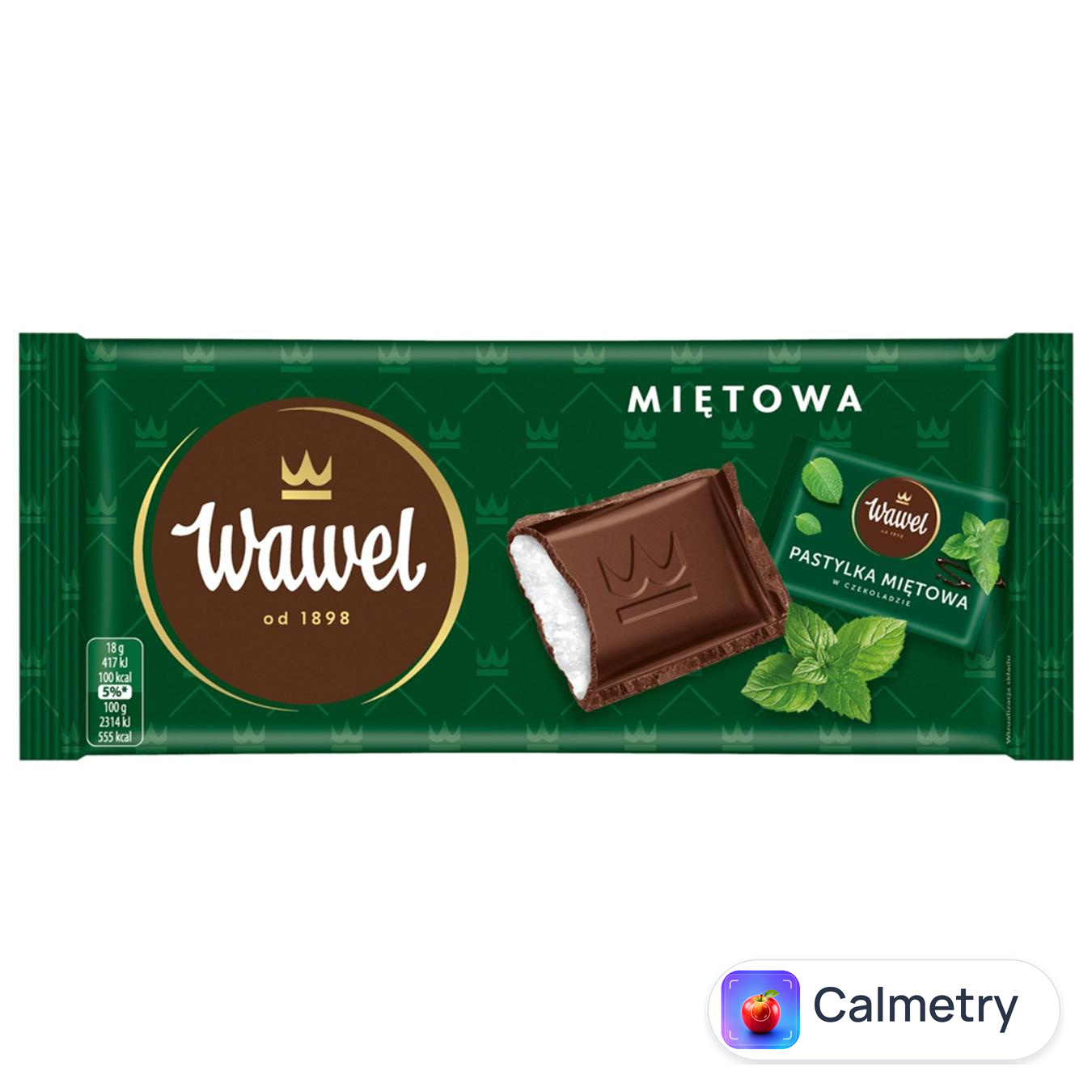 Шоколад Wawel з м'ятною начинкою 90г