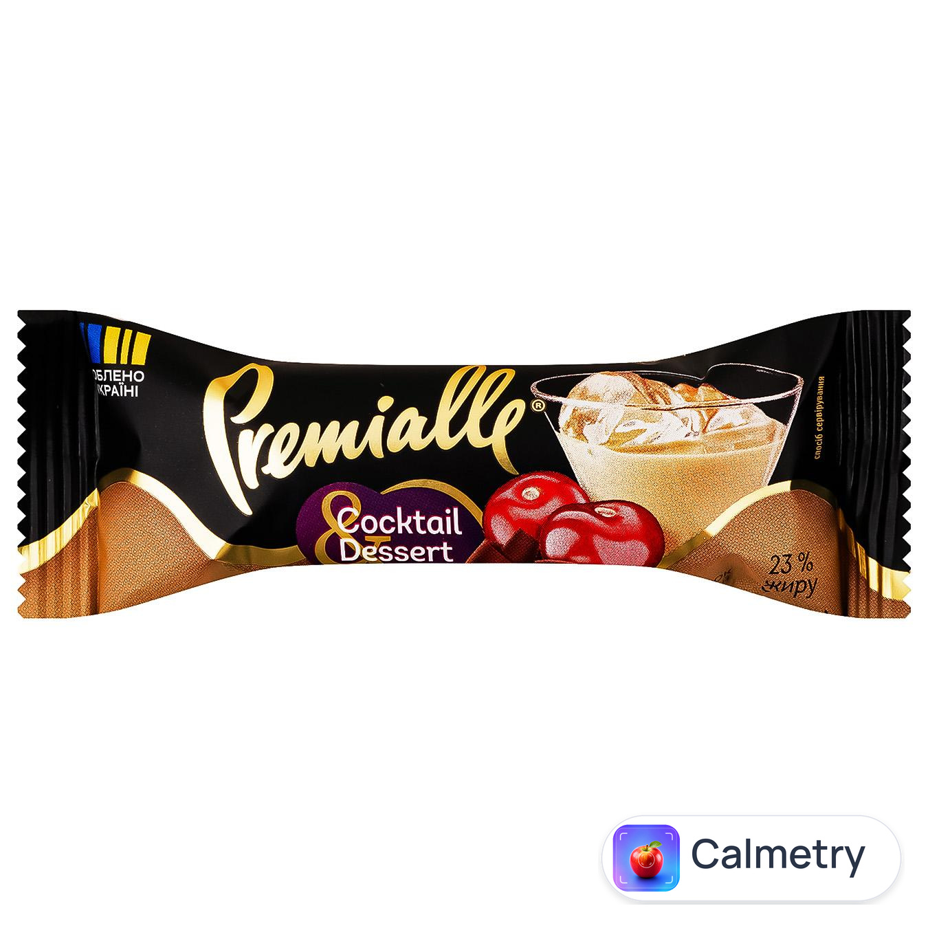 Сирок глазурований Premialle Cocktail&Dessert Вишня-какао з ароматом коктейль лікер 23% 36г — фото продукту