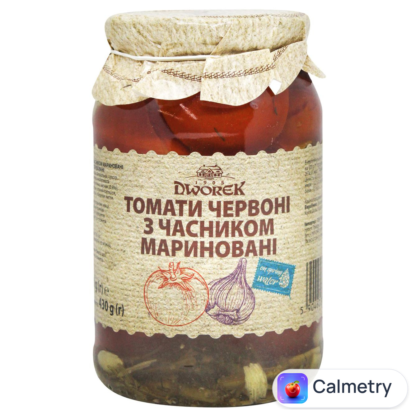 Помідори Dworek-1905 з часником 880г — фото продукту
