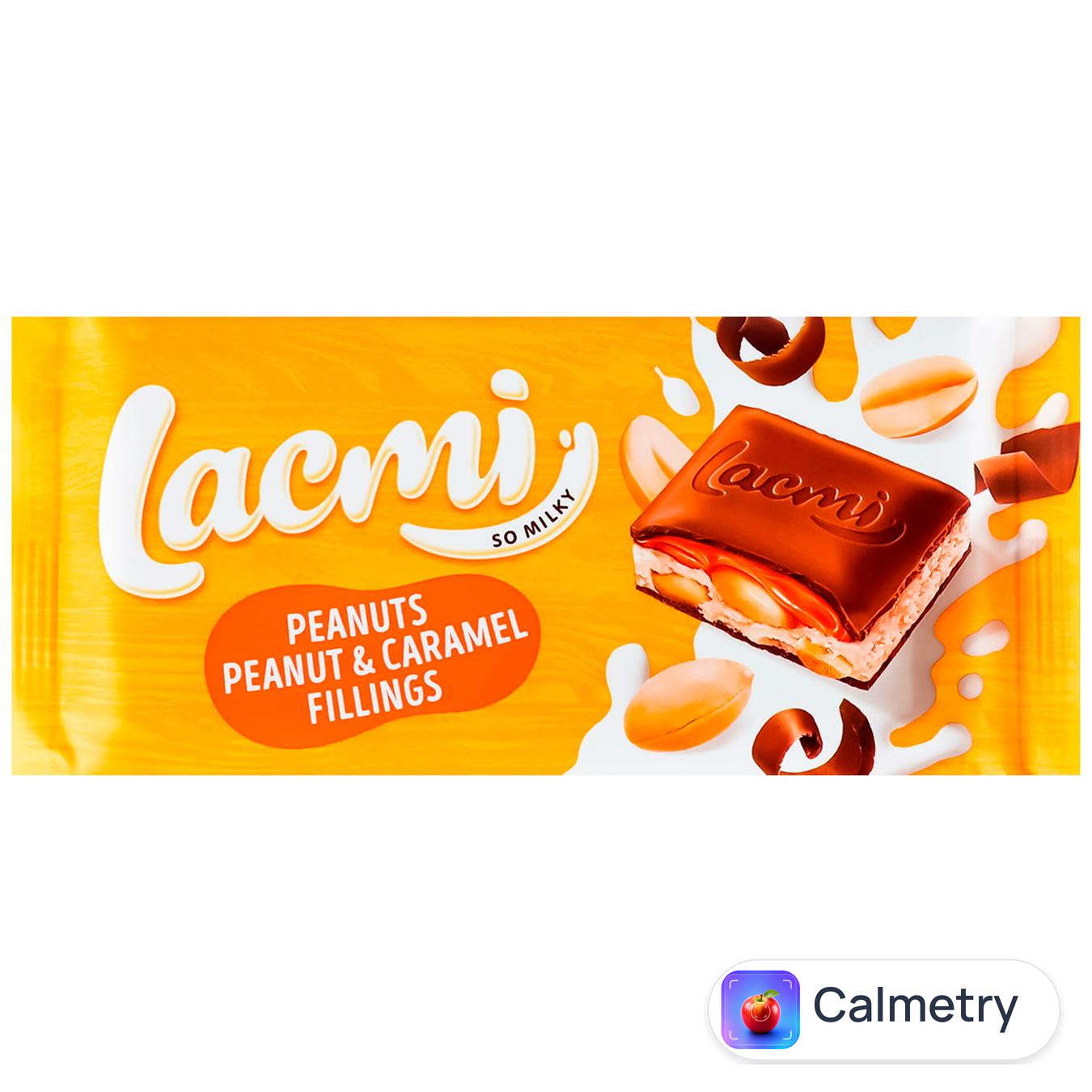 Шоколад молочний Roshen Lacmi з арахісом і арахісово-карамельною начинкою 87г