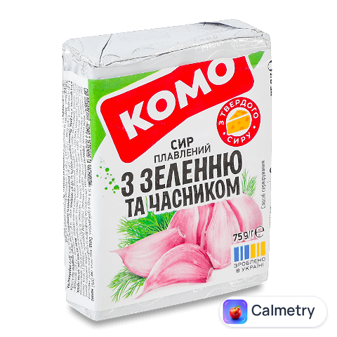 Сир плавлений Комо з зеленню та часником 35%, 75г
