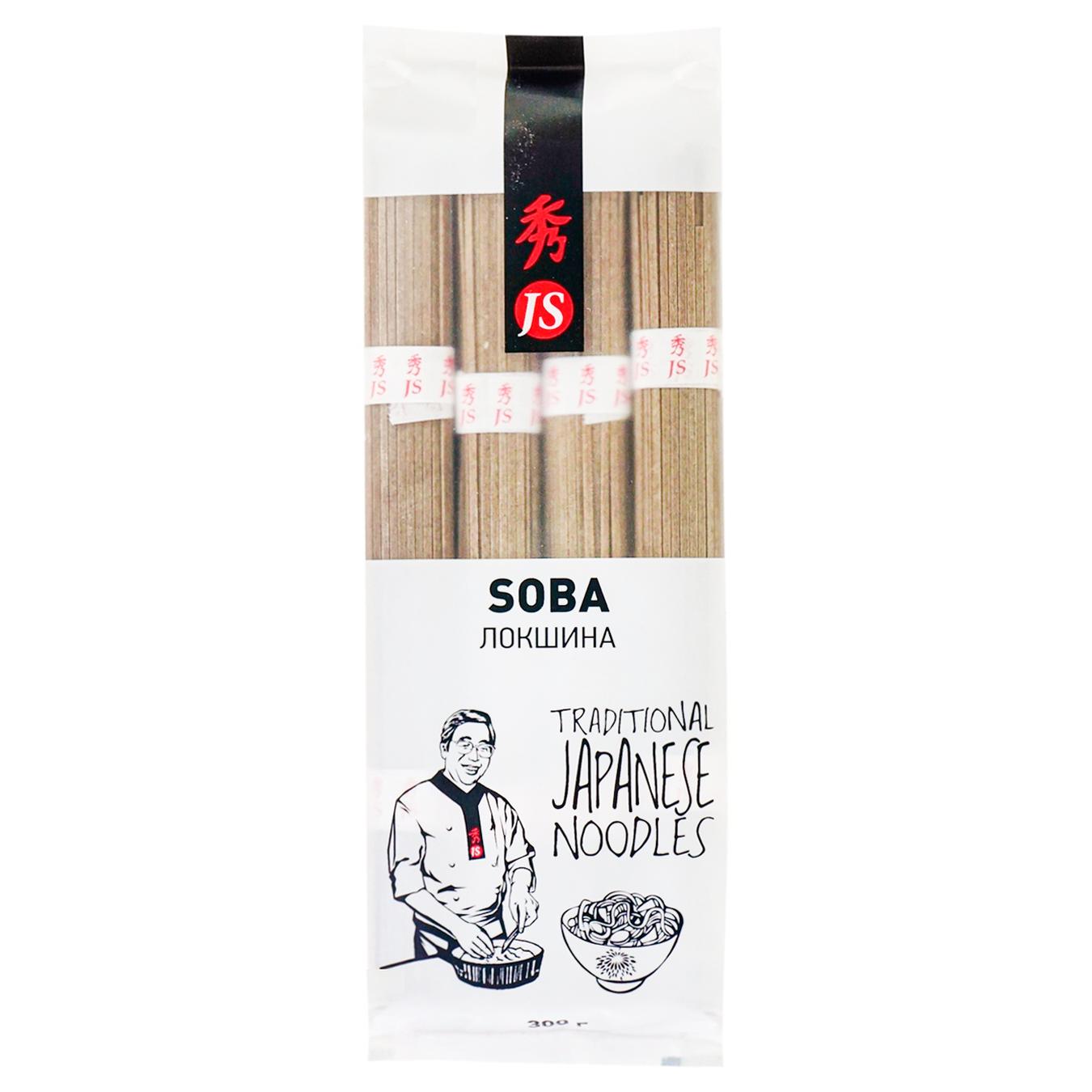 Макаронні вироби JS Soba Локшина гречана 300г — фото продукту