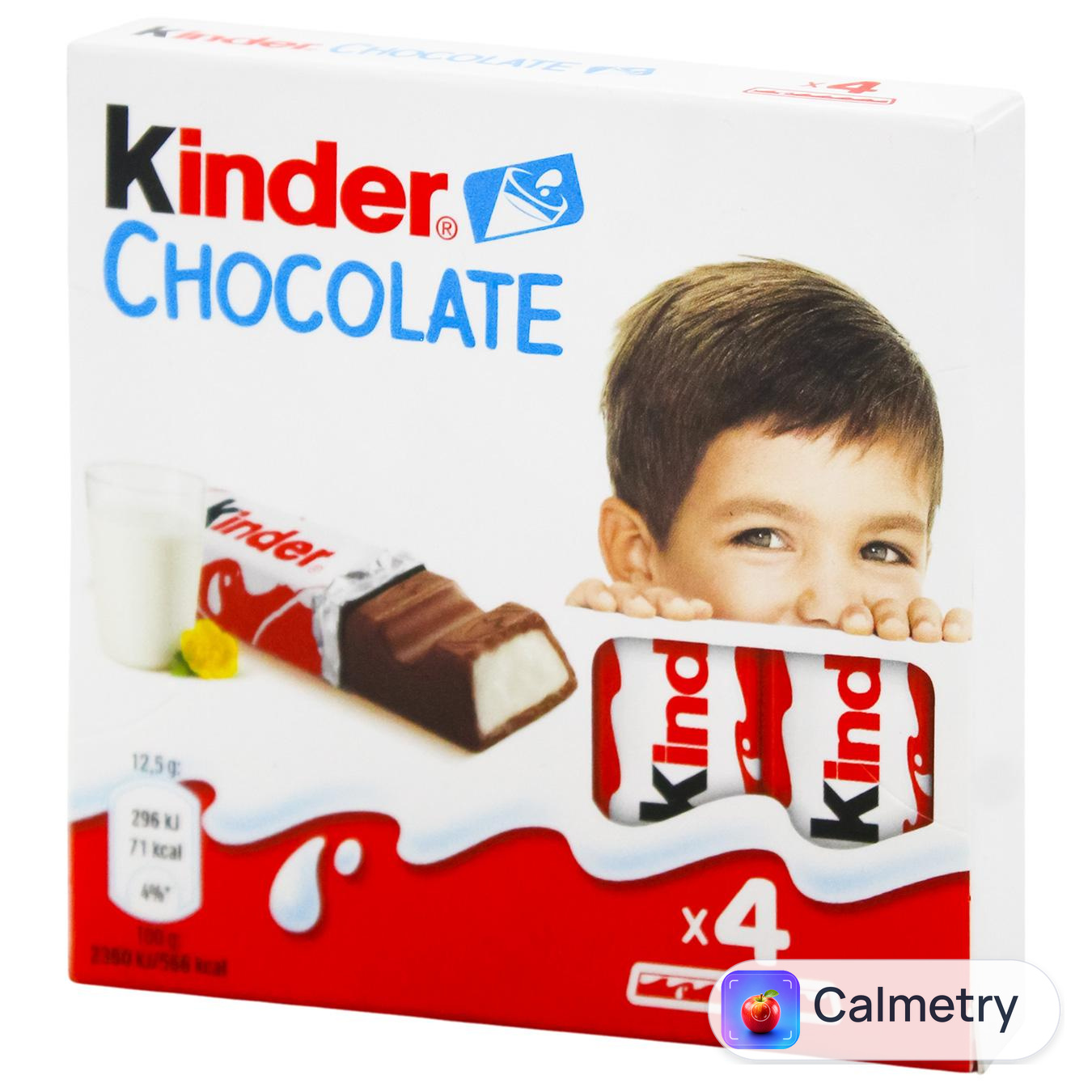 Шоколад молочний Kinder® Chocolate з молочною начинкою 4шт*12,5г — фото продукту