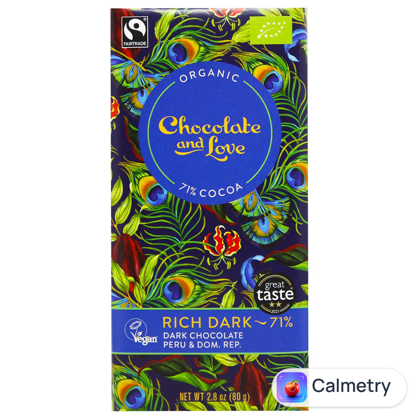 Шоколад чорний Chocolate and Love органічний 71% 80г