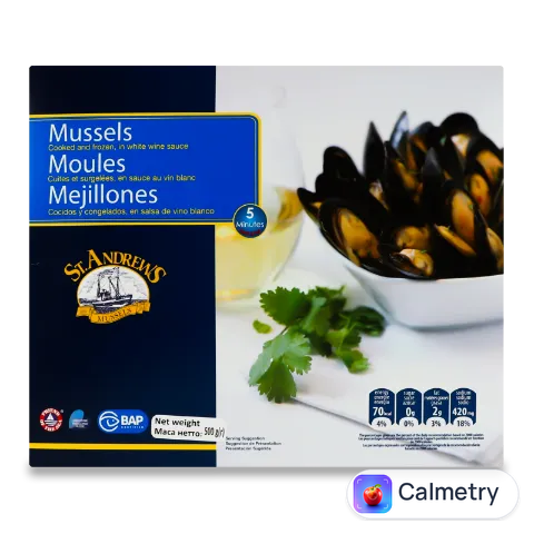 Мідії Vісі у мушлях у винному соусі варено-морожені
