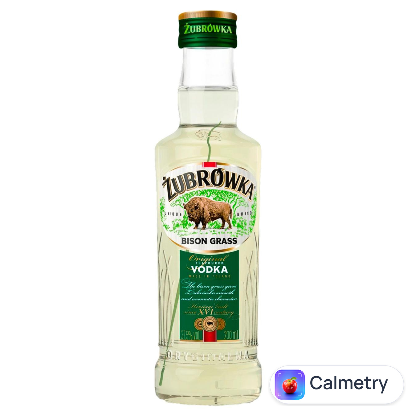 Горілка Zubrowka Bison Grass 40% 200мл — фото продукту