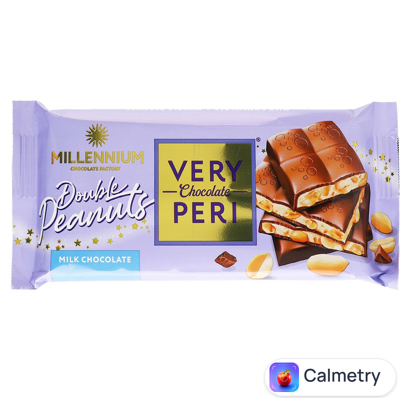 Шоколад молочний Millennium Very Peri з начинкою подрібненим та цілим арахісом 105г