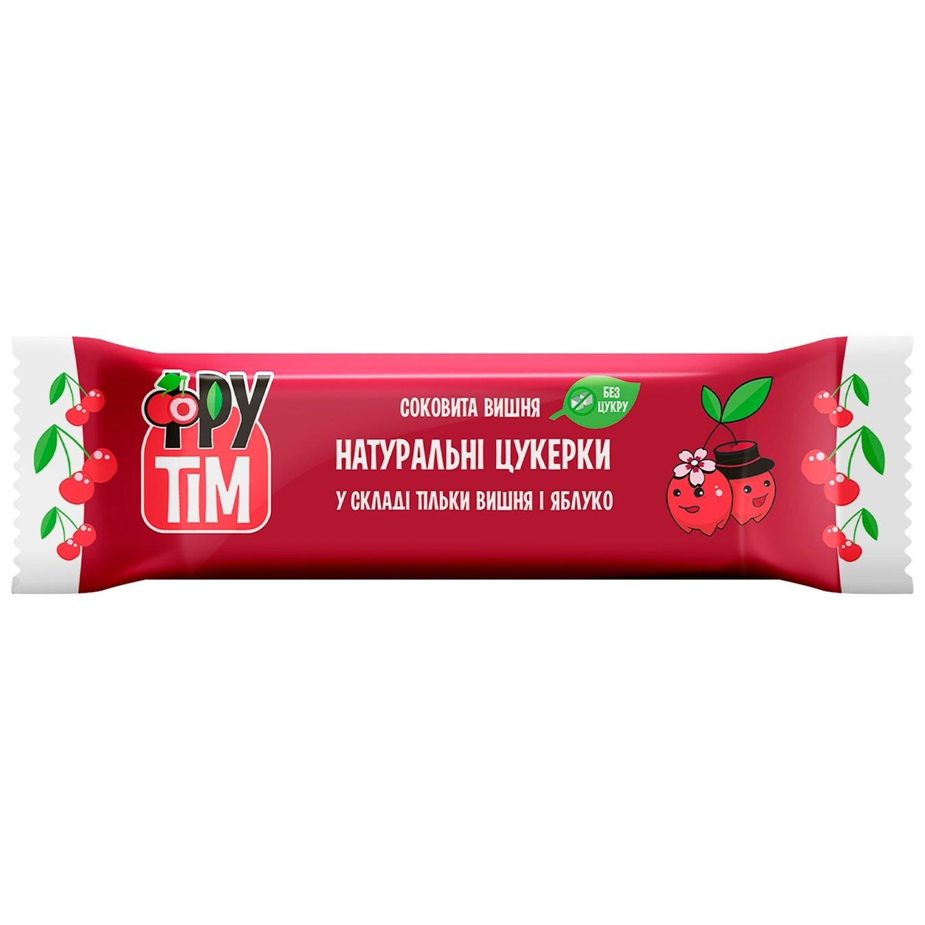 Цукерки Фрутім яблучно-вишневі натуральні 50г — фото продукту