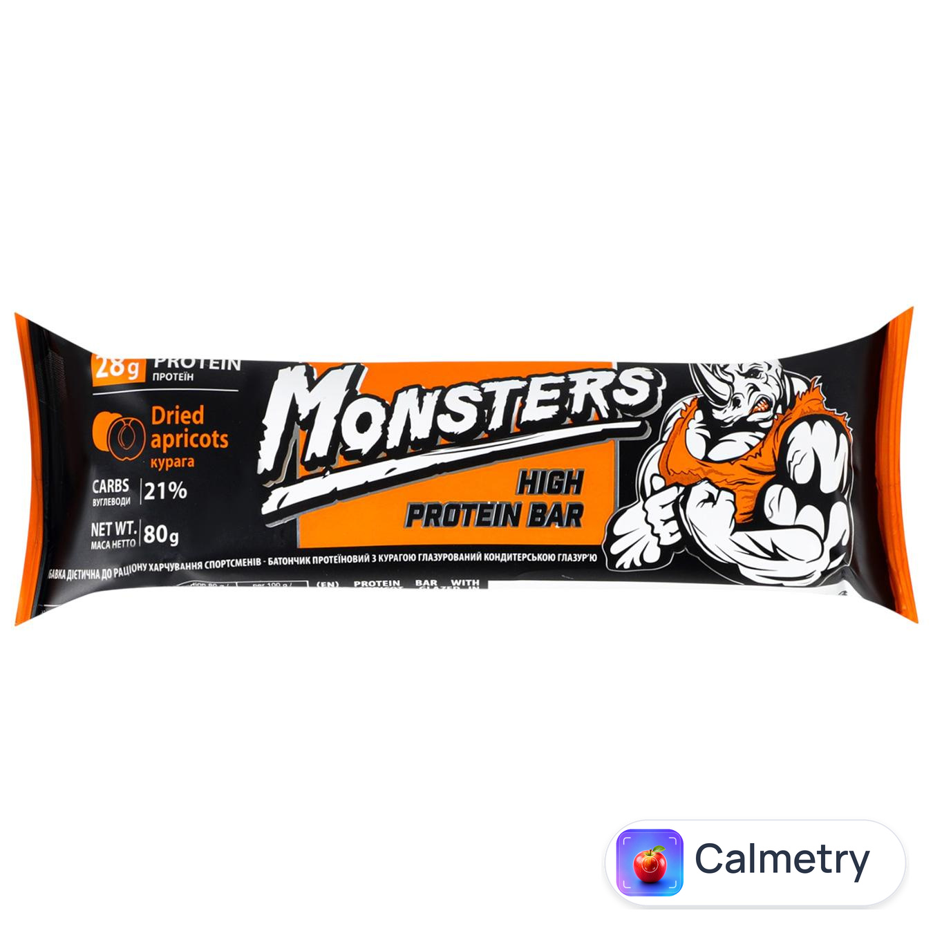 Батончик протеїновий Vale Monsters з курагою 80г