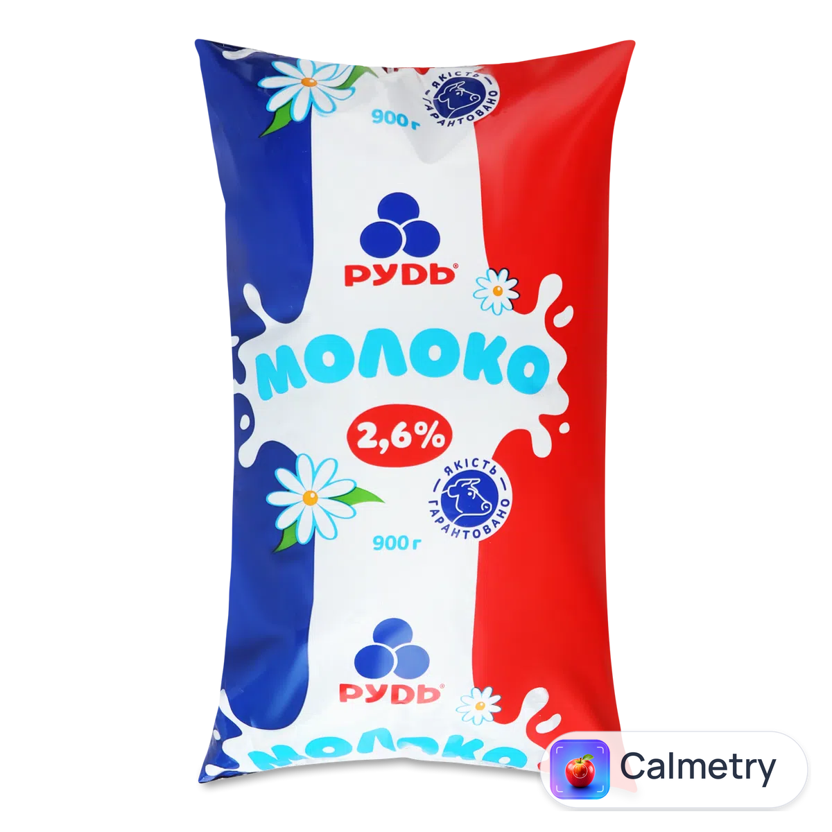 Молоко пастеризоване Рудь 2,6% п/е 900г